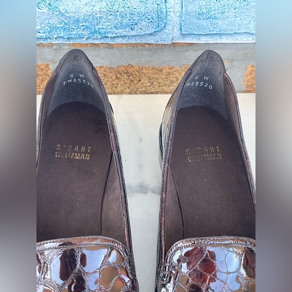 Stuart Weitzman Reptile Print Loafer Size 8 - image 8